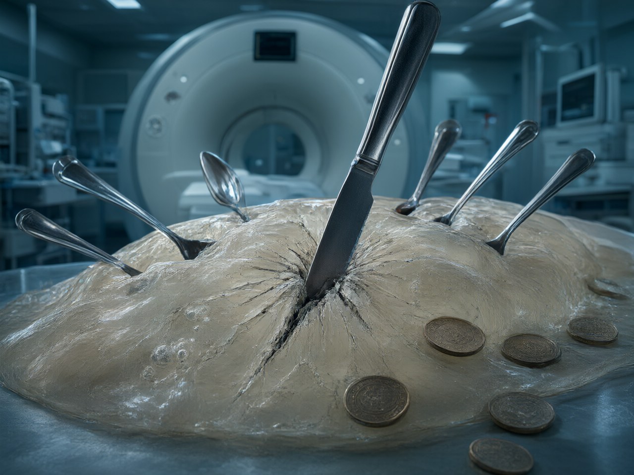 A Knife, Spoons and a 10-Pence Coin Pierced Tissue-Like Gel After an MRI Magnet Yanked Them Into Flight / 刀具、汤匙和10便士硬币在核磁共振磁体吸力下击穿仿组织凝胶